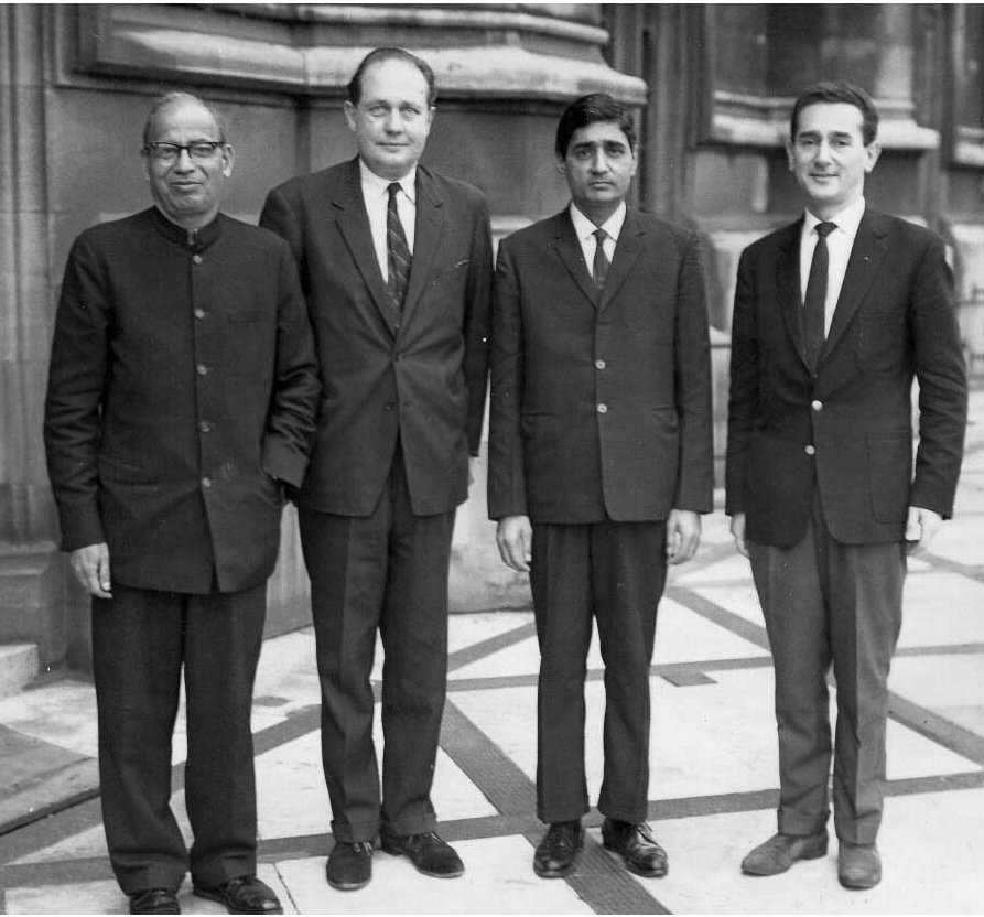 At 1955, Geneva Summit, Geneva Govindlal Vora with Indian Ambassador.