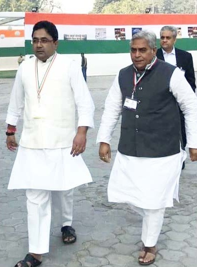 Rajiv Vora along with his brother Arun Vora for AICC Meeting at New Delhi